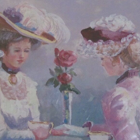 Tea for Two ~ Home Interiors ~ Thru God's Grace Bettie Hebert Felder Framed Art - Picture 11 of 15